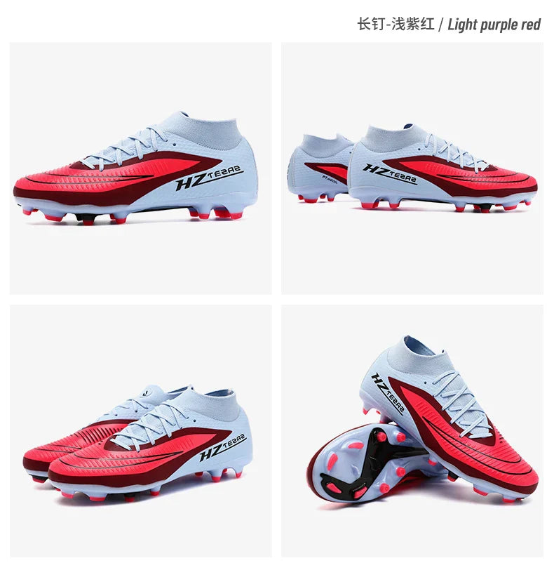 New Men Soccer Shoes Sport Boys Breathable Cleats Adult Outdoor Football Boots Training Long Spikes Non Slip Match Comfortable