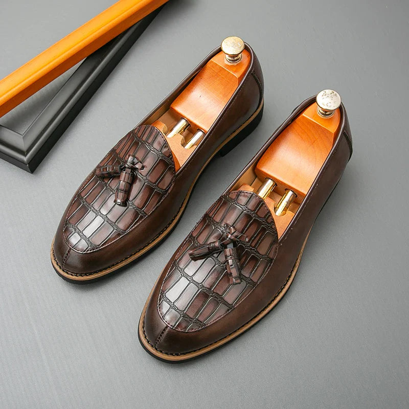 Men's Formal Wedding Dress Shoes – Classic Lace-Up Oxford for Parties & Ceremonies