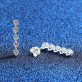 3mm Full Moissanite Earring For Women Wedding Fine Jewely 925 Sterling Sliver With White Gold Plated Party Studs Earrings