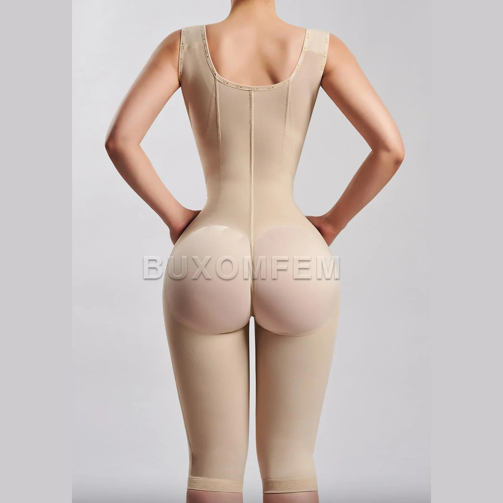 Women's Open Chest Girdles Fajas Colombianas High Waist Trainer Body Shapewear Slimming Post Surgery Elastic Abdomen Bodysuits