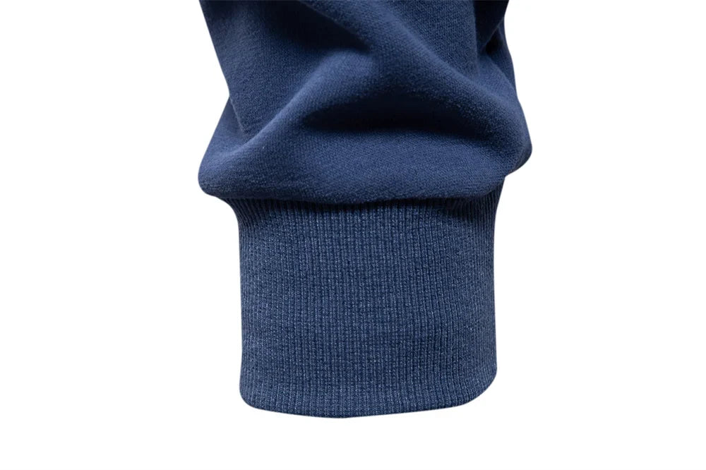 Men's Premium Cotton Sweatshirt Color Block Sweatshirt Long Sleeve Business Casual Social Sweatshirt