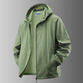 Men’s lightweight waterproof hiking jacket, hooded outdoor sports coat, summer sun protection, M–XXL