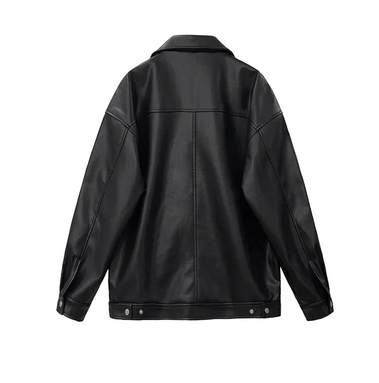 Spring Autumn Cool Luxury Short Black Soft Light Pu Leather Jacket Men Zipper Casual Mens Jackets and Coats Fashion
