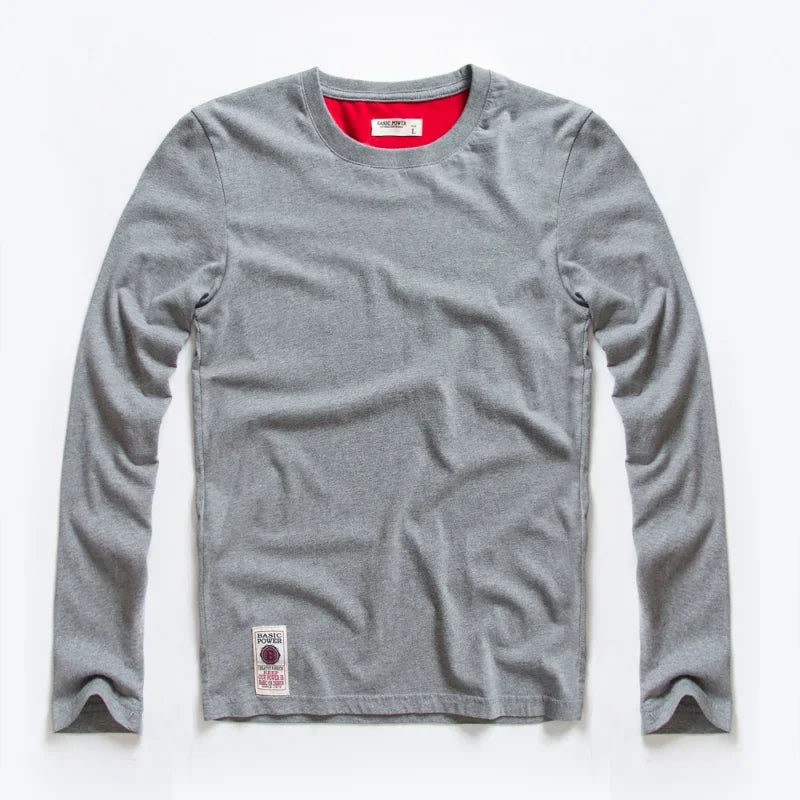 Men's T-Shirts Spring Long Sleeve T-Shirt Men's Clothing Y2k T-Shirt Washing Sweatshirt Shirts Casual O-Neck Streetwear Tee Tops