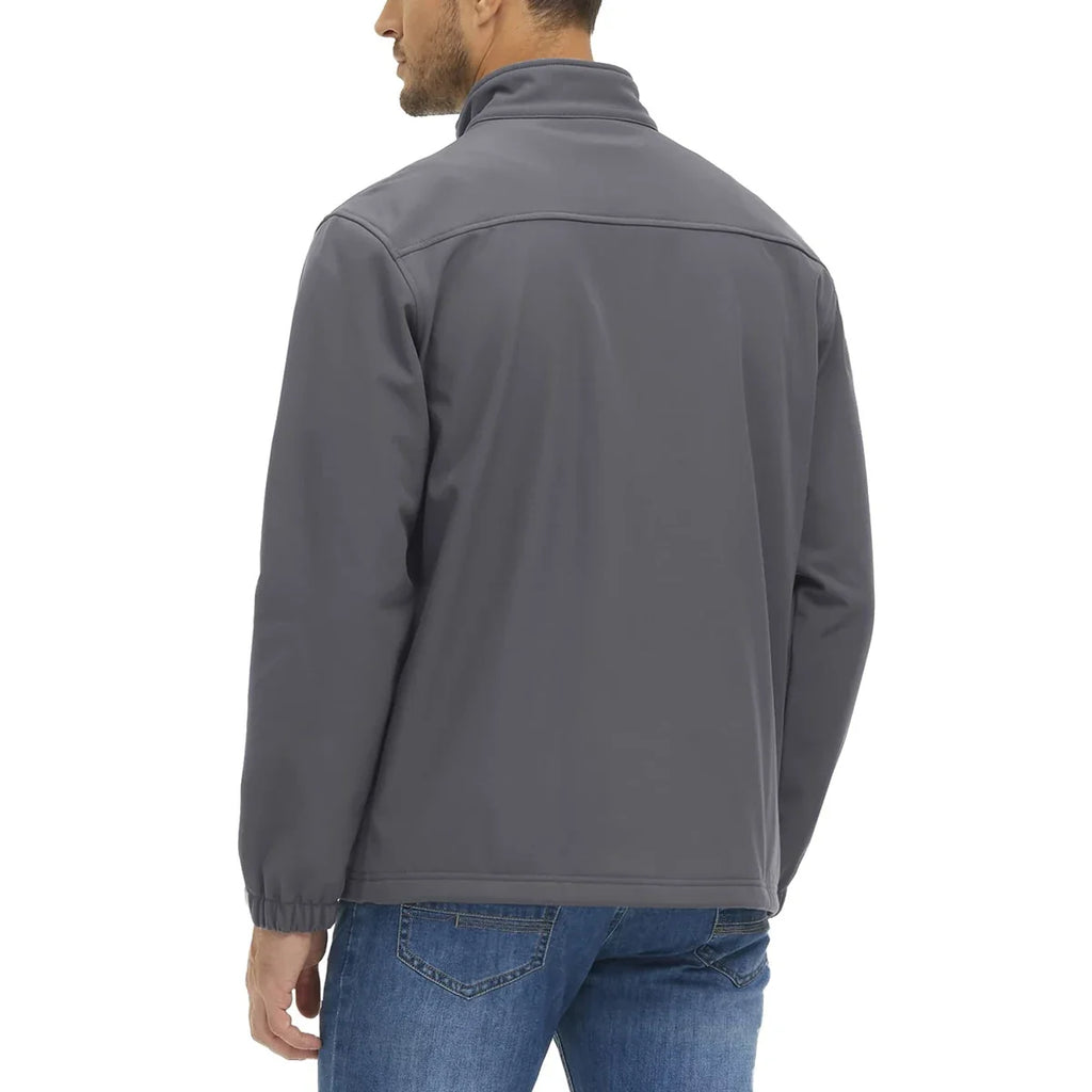 Men's Waterproof Outdoor Hiking Jacket Full Zip Windproof Fleece Lining Warm Fall Winter Work Casual Jackets