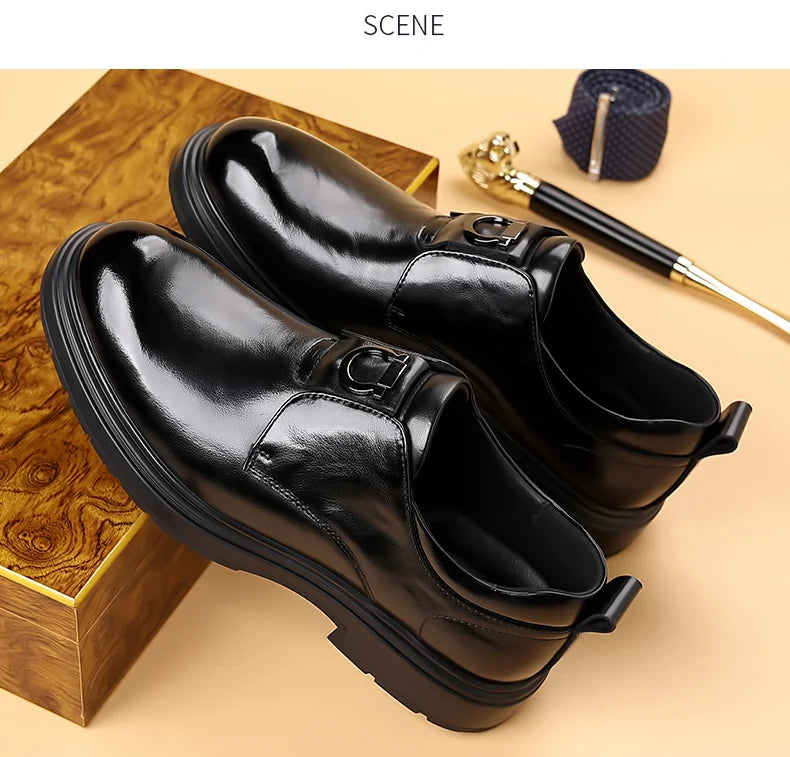 Business Men Shoes Patent Leather Man Brogues Shoes Fo Man Dress Shoe Loafers Pointed Toe Male Moccasins Plus Size Shoes for Men