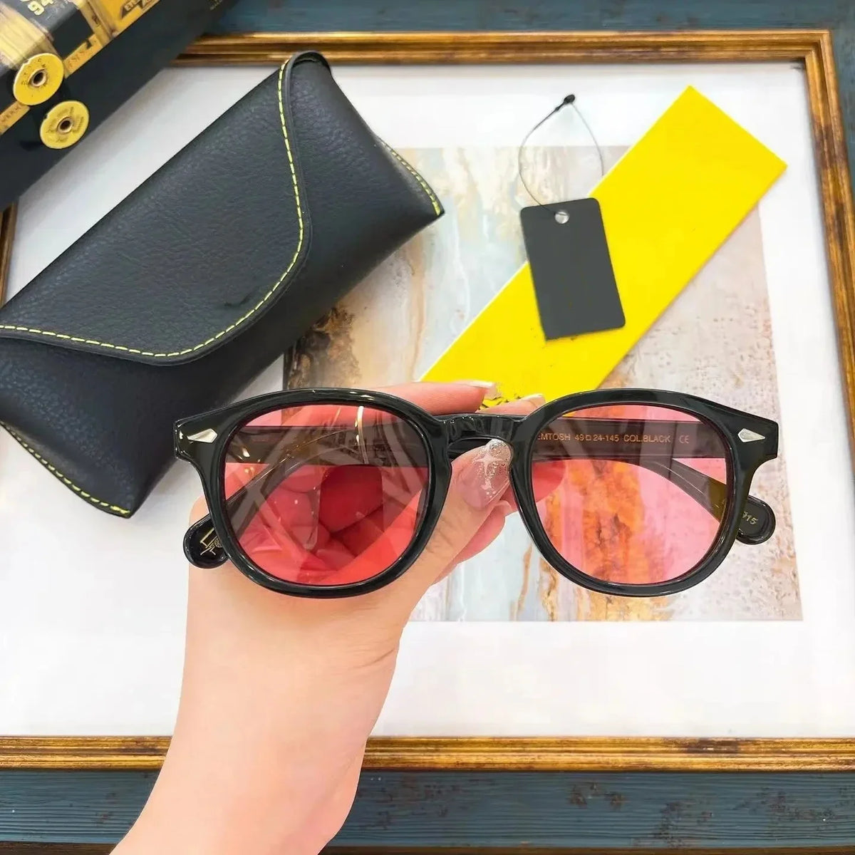 Authentic Johnny Depp LEMTOSH Fashion Top Quality Acetate Frames Men Women Sun Glasses Casual Square Vintage Male Couple Eyewear