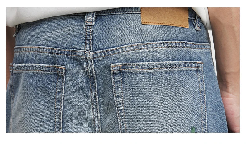 Fashion Men's Heavyweight 369g Bamboo Lyocell Jeans For Men's Spring And Autumn 2026 New Clanfit Straight Casual Pants
