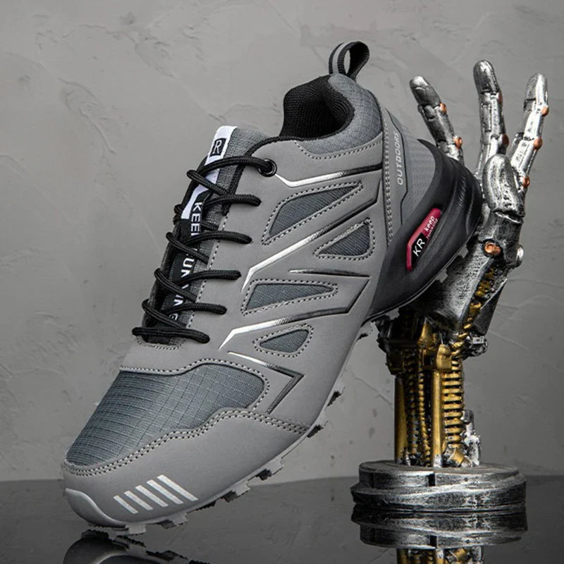 2025 New Men Hiking Shoes Outdoor Waterproof Sports Shoes Comfortable Leather Hiking Training Boots Large Size Tactical Shoe Men
