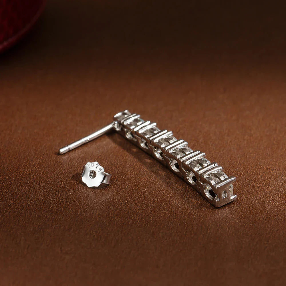 100% 925 Sterling Silver 2.82CT Moissanite Diamond Earrings For Women Long Tassel Earring Sparkling Party Fine Jewelry
