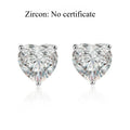1CT 2CT 4CT Heart Cut Moissanite Stud Earrings for Women Luxury Quality Lab Diamond S925 Sterling Silver Bride Jewelry