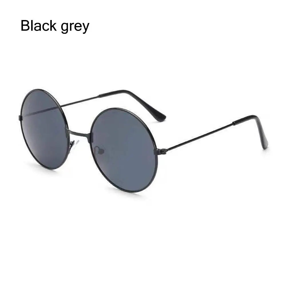 Fashion Vintage Round Sunglasses Women UV400 Sun Glasses Colorful Round-frame Glasses Female Male Metal Mirror Oculos De Sol