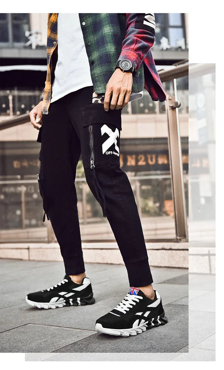 Men's and women's running shoes breathable casual sneakers anti-slip vibration comfortable walking shoes 36-48