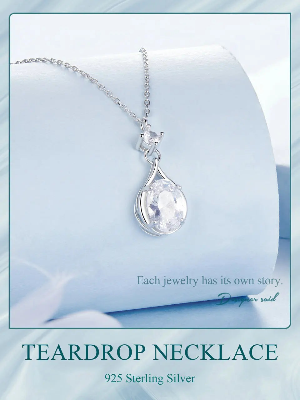 925 Sterling Silver Necklace for Women Cubic Zirconia Round Cut Pendant Necklace Dainty Jewelry Gifts for Women BSN402