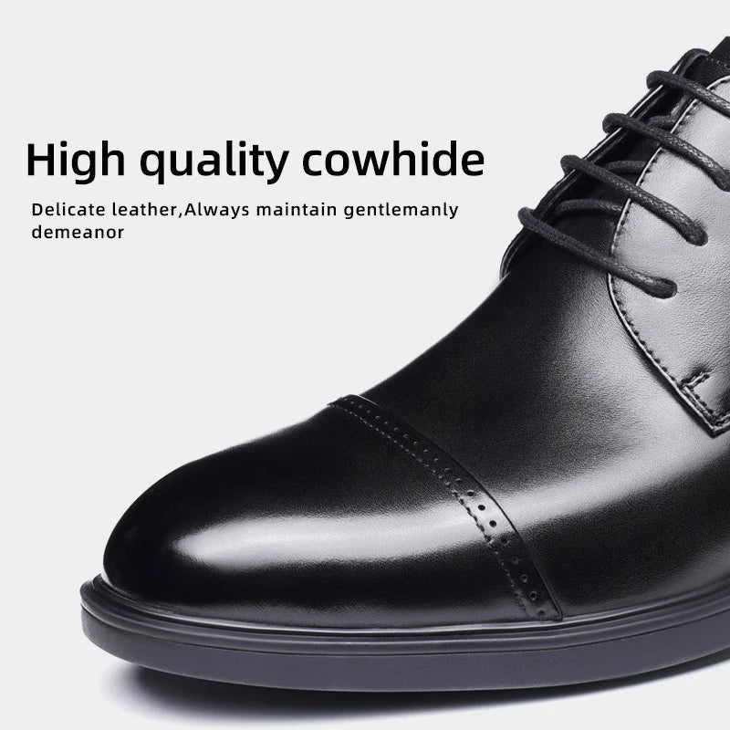 Genuine Leather Business Dress Shoes for Men – Formal Oxford Style | Sizes 40–47