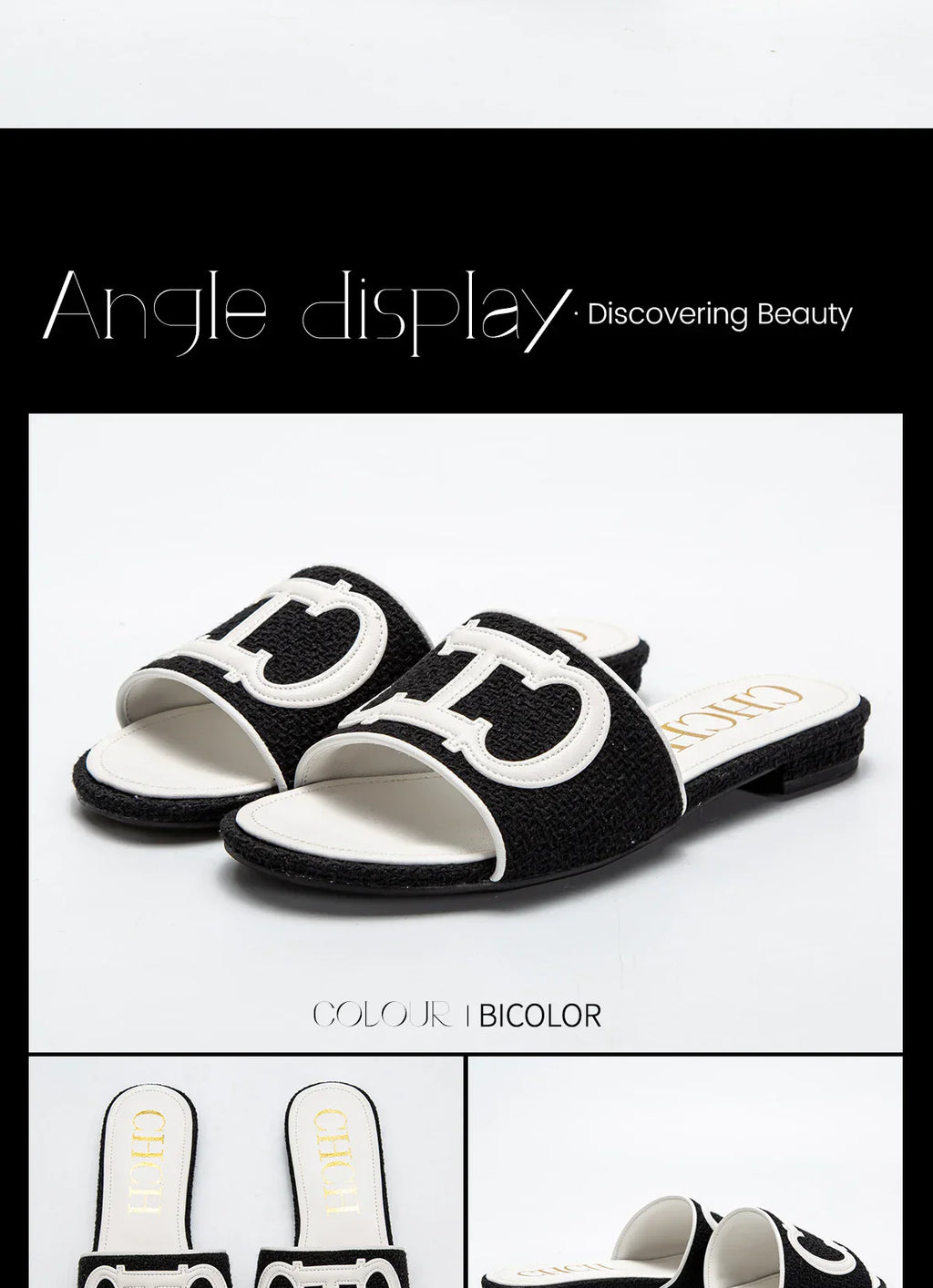 Women's Slippers New Fabric Fashion Flat Sandals Business Banquet Women's Shoes