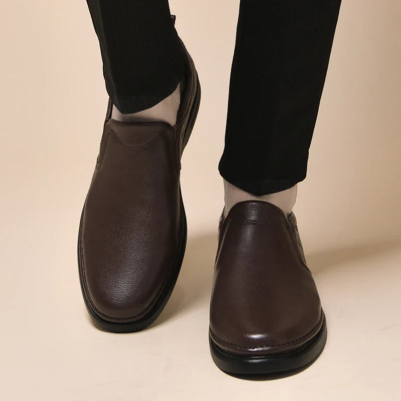 Genuine Leather for Men Business Shoes Stylish Male Comfortable Flats All-match Male Driving Shoes Classic Men Shoes for Wedding