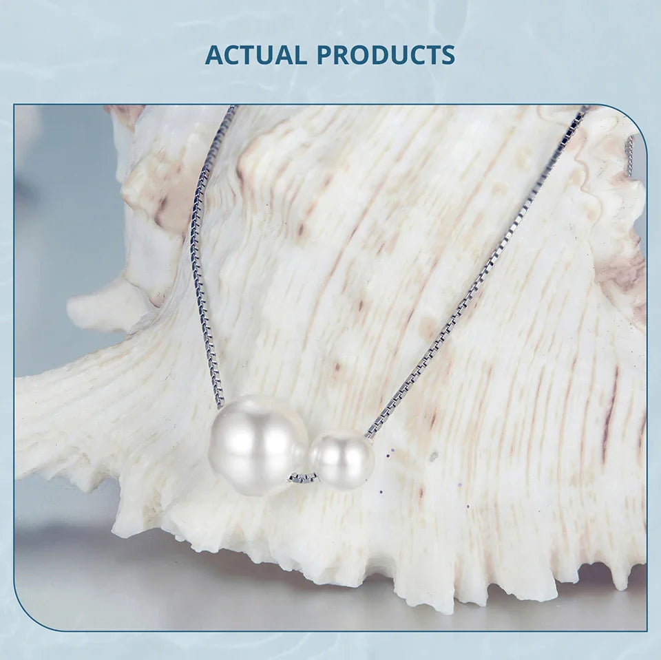 925 Sterling Silver Pearl Pendant Necklace for Women, Dainty Gold Plated Pearl Choker Necklaces Birthday Jewelry Gift