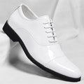 Korean Black White Leather Shoes for Men Big Size Business Casual Shoes Male Spring Autumn Lace Designer Fashion Shoe Man