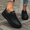 2025 Fashion Women's Black Sneakers Stylish Low Top Design Comfortable Lace Up Fit Versatile Casual Shoe Trendy Fashion Footwear