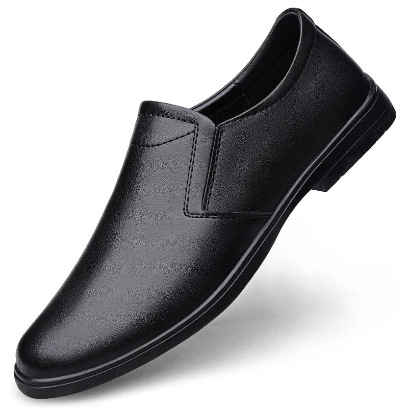 Casual Lightweight Men's Genuine Leather Loafers All-match Fashion Business Shoes Comfortable Men's Walking Shoes Mens Flats
