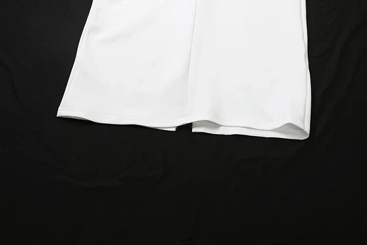 Sexy Maxi Dress Women Shoulder Padded Zip Wrapped Bandage Long Sleeve Slit Elegant Solid Office Simple Skinny Bodycon