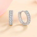 Luxury Designer 0.14CT Full Moissanite Hoop Earrings S925 Sterling Silver Earring For Women Party Wedding Fine Jewelry Gift
