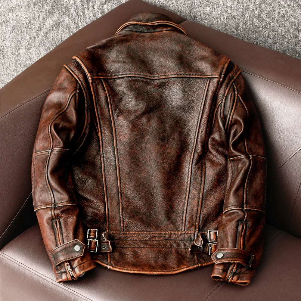 Jacket Vintage  Coat Man Slim Fashion Biker Clothing Asian Size S-6XL M697 Dropshipping