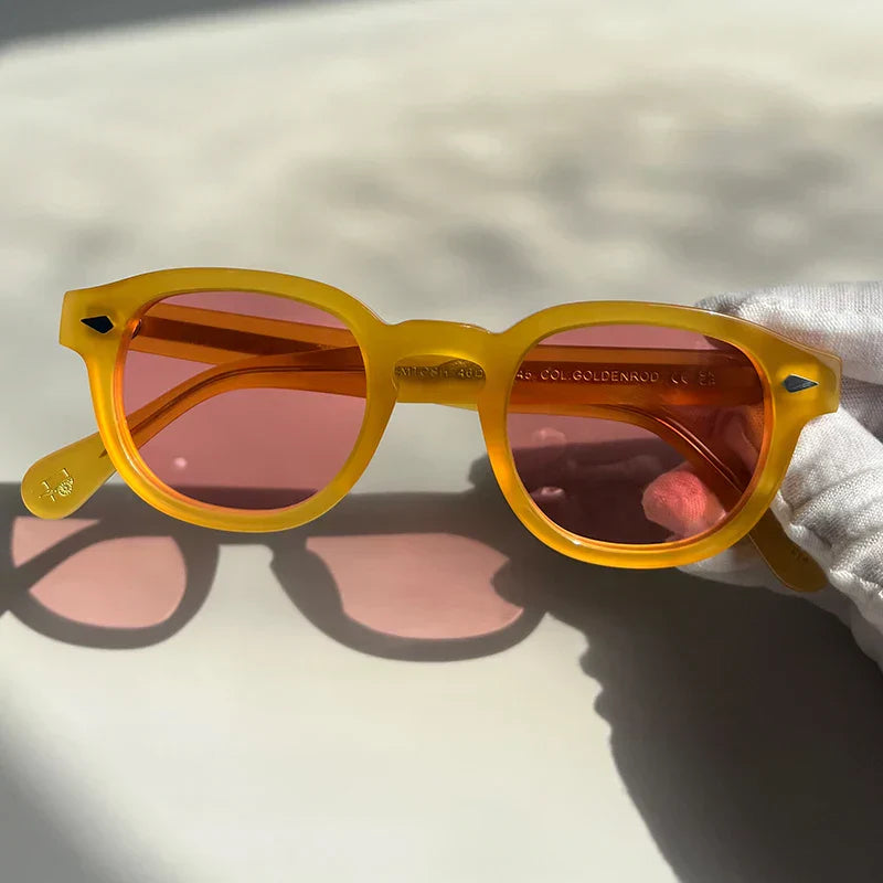 High Quality Sunglasses Man Johnny Depp Lemtosh Polarized Sun Glasses Woman Luxury Brand Vintage Acetate Frame With Original Box