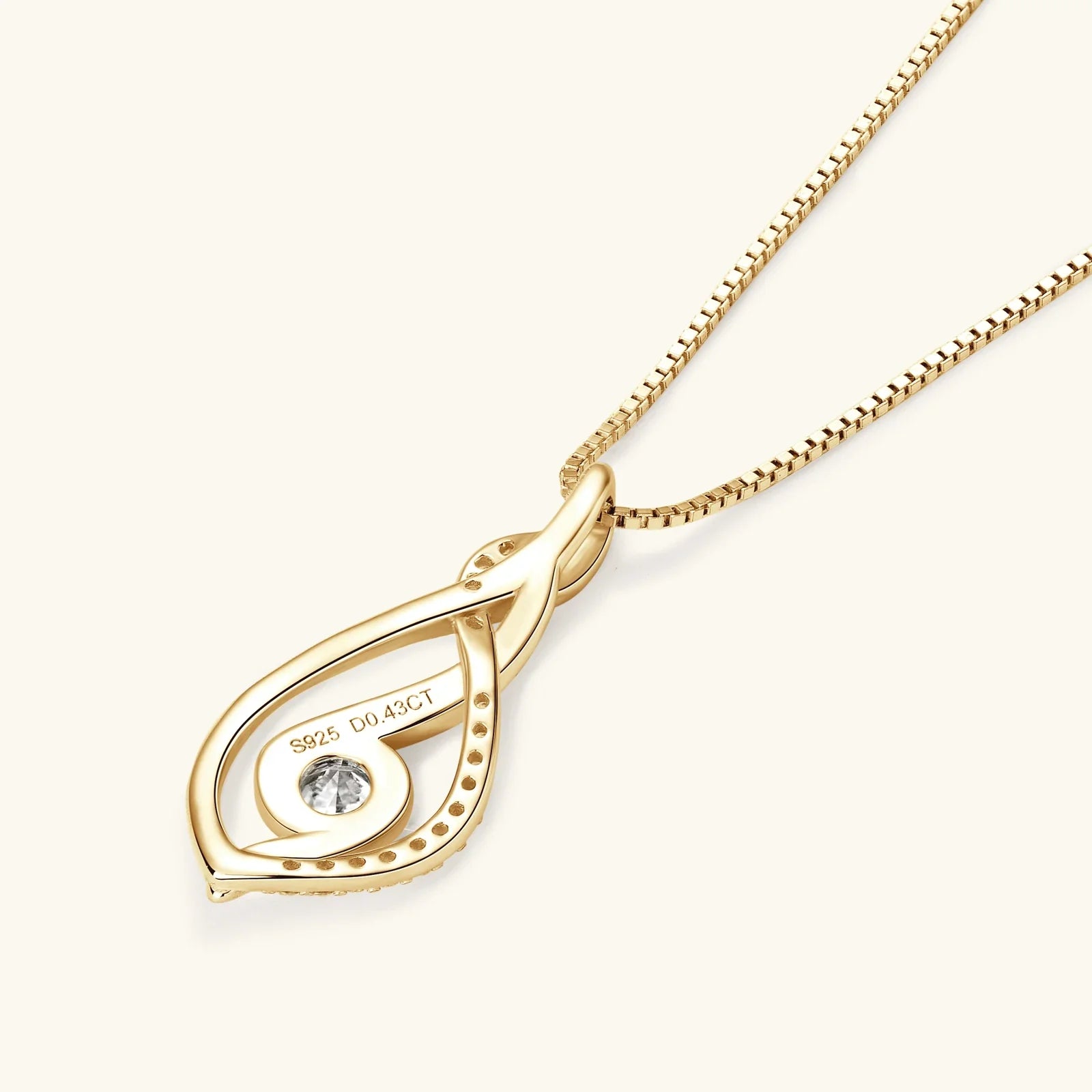 Real Full Moissanite Necklace for Women Twisted Pendant Choker Chain 925 Silver Yellow Gold Color Fine Jewelry with Certificate