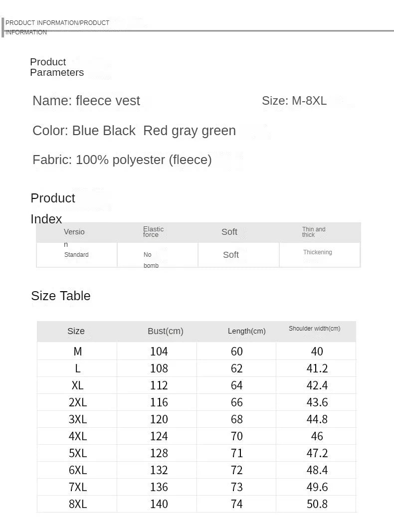 Autumn Fashion Plus Size Male Warm Waistcoat Fleece Vest Men's Lamb Cashmere Warm Sleeveless Coat Men Brand Clothing Winter Vest