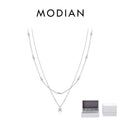 Moissanite D Color Double Layer Pendant Necklace 925 Sterling Silver Round Stylish Choker Necklace For Women Jewelry