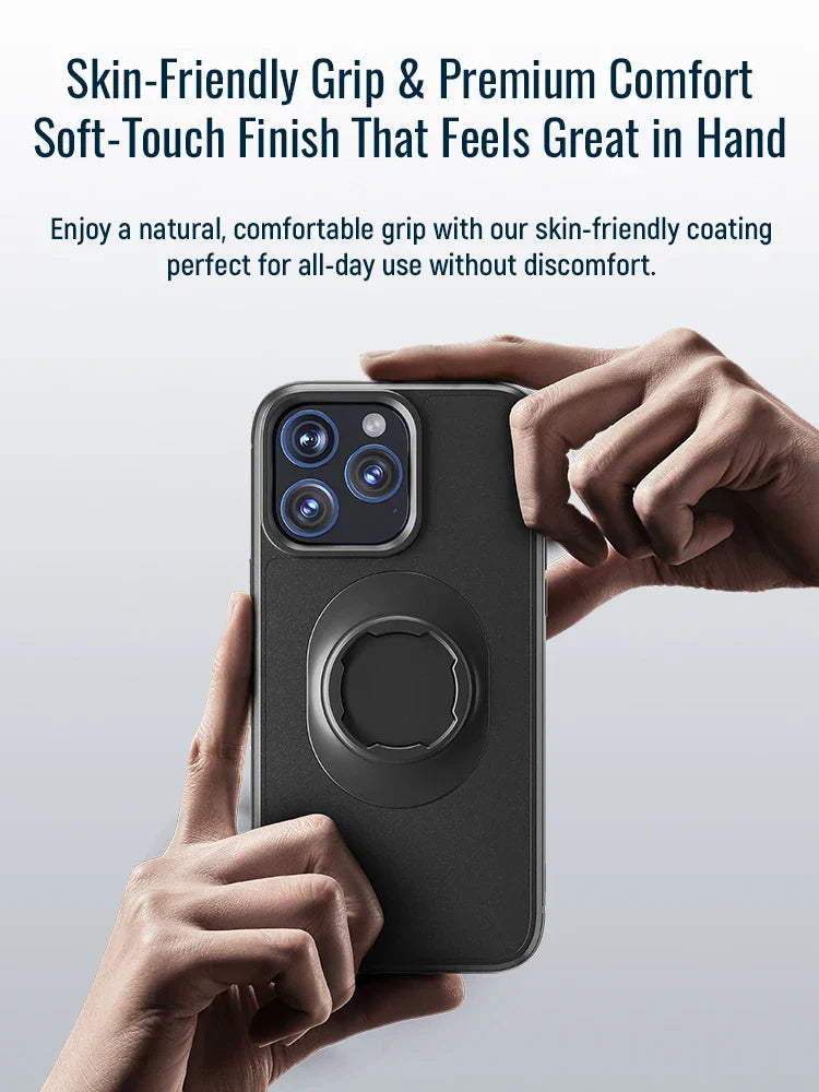 Quad-style Moto/Bike/Motorcycle/Bicycle Case for iPhone 17/16/15/14/13/12/11 Pro/Max fit Phone Holder Mount with Lock-in Design