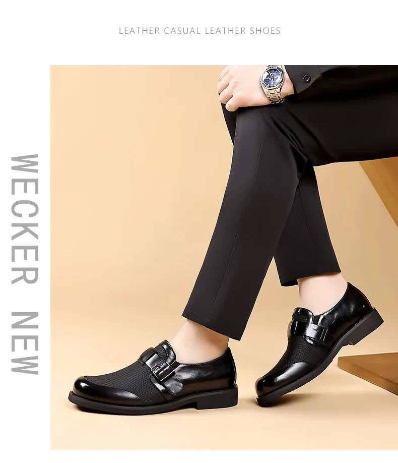 Leisure Walk Male Loafers Outdoor Anti-slip Men's Driving Shoes Handmade Business Footwear Elegantes Slip on Flats Oxford Shoes