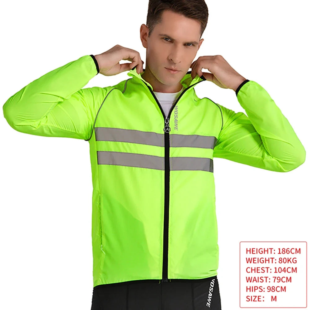 Men Cycling Windbreaker MTB Bicycle Long Sleeve Coat Water Resistant Outdoor Sport Jersey Bike Jacket Cycling Clothing