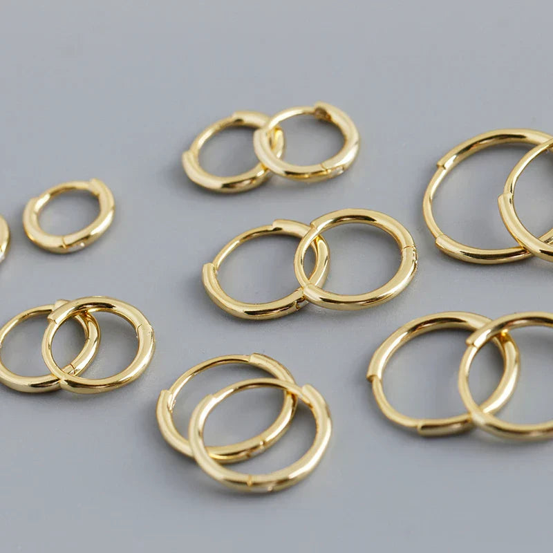 925 Sterling Silver Fashion Simple Huggies Ear Buckle Accessories Minimalist Charm Ear Hoop Earrings for Women Jewelry