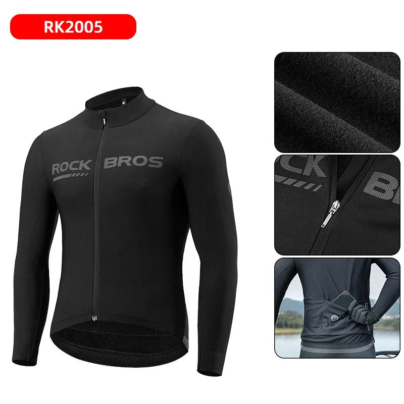 Winter Warmer Bicycle Jackets Windproof Thermal Fleece Bike Tops Coat Men Women MTB Road Sports Cycling Jerseys Jacket