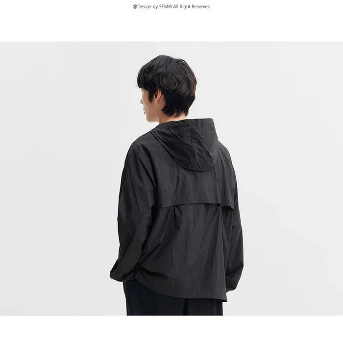 Jacket Men 2024 Summer New Coat Simple Solid Color Hooded Couple Wear Rotator Sleeve Light Sun Protective Clothing