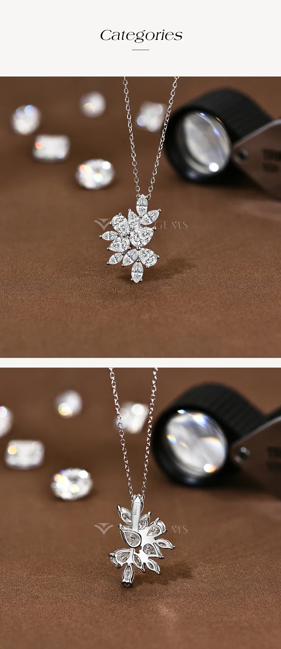 Moissanite Necklace For Women Full D VVS1 Lab Diamond luxury Pendant S925 Sterling Silver Engagement Party Jewelry Gift