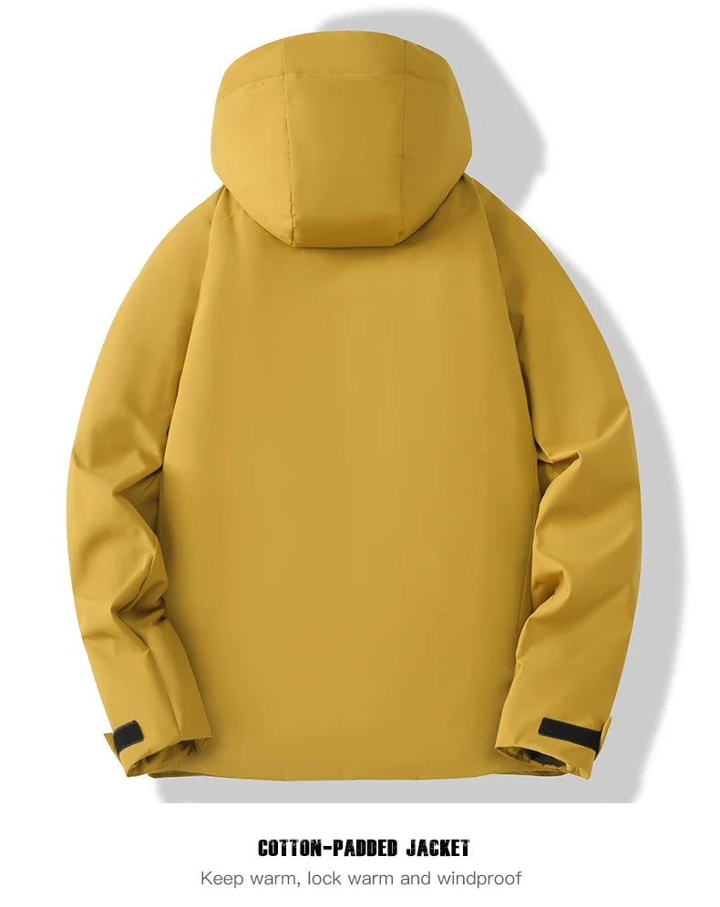 Unisex Waterproof Fleece Jackets Winter Windproof Thermal Windbreaker Men Women Hiking Camping Skiing Climbing Raincoat