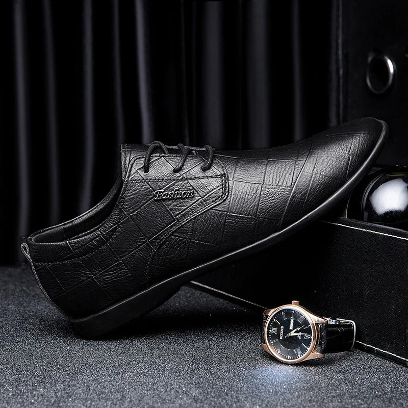 Luxury Business Oxford Genuine Leather Shoes Men Breathable Formal Dress Shoes Male Office Wedding Flats Footwear Evening Dress