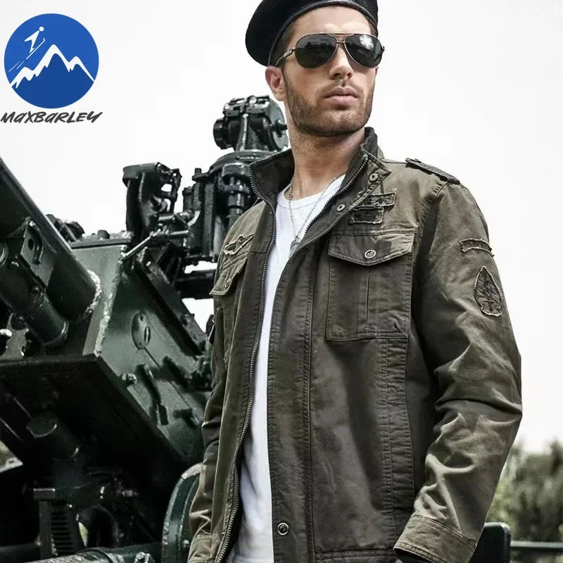 2025 جاكيت طيارين كاجوال جديد للرجال مقاس كبير 6XL Jaqueta Masculina ملابس عمل للربيع والخريف معطف رجالي كارغو