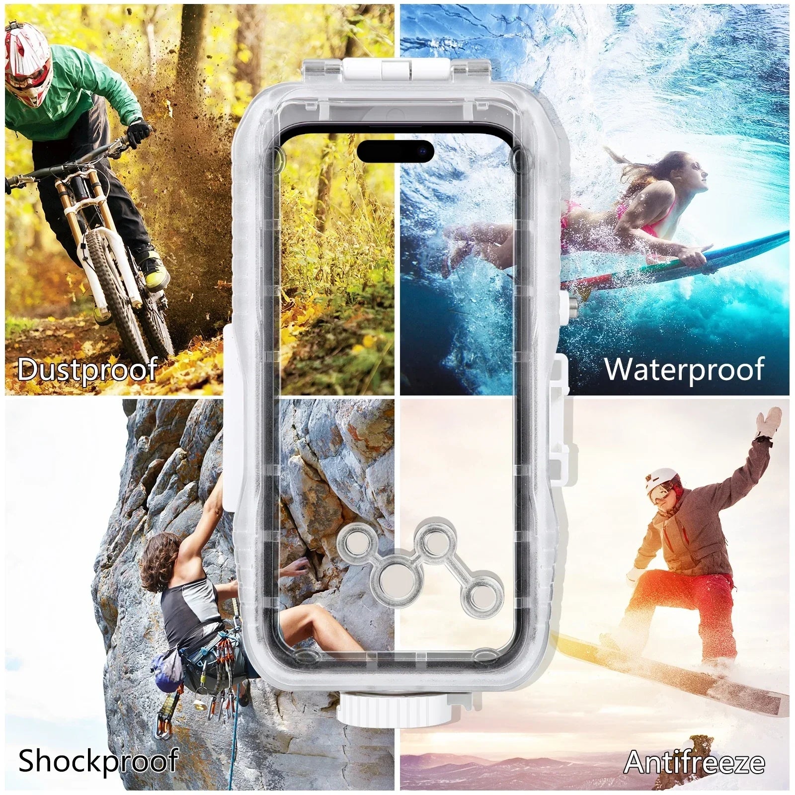 PULUZ 40m/130ft Waterproof Diving Case for iPhone 16 15 14 13 12 11 Pro Max Plus Photo Video Taking Underwater Housing Cover
