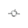 925 Sterling Silver Spring buckle accessories, circle bubble buckle, necklace joint beads buckle, DIY DIY connection buckle
