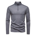 2026 Spring Summer New Men's Sunscreen Clothes Anti-UV UPF100+ T-shirt Long Sleeve Half Zip Top Male Outdoor Fishing Hiking Tops