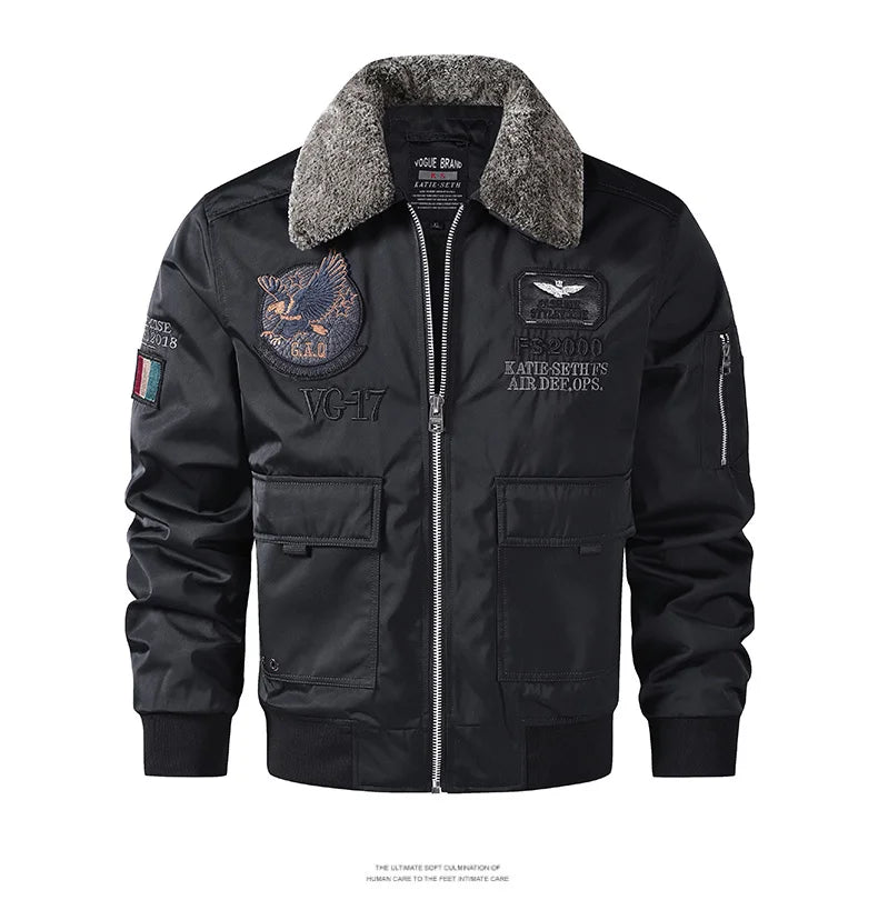 men's autumn winter thickened baseball uniform trendy coat Men's military fan jacket men MA-1 american overalls pilot jacket