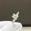 1ct-4ct Radiant Cut Full Moissanite Diamond Rings For Women Original 925 Silver Luxury Oval Cut Lady's Diamond Ring