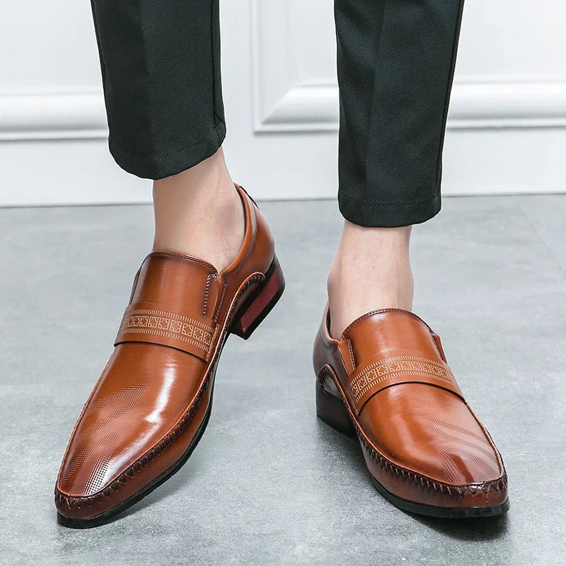 Men's Fashionable Leather Dress Shoes – Classic Formal Footwear for Office & Events