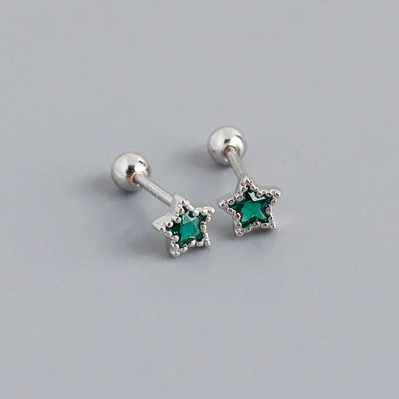 925 Sterling Silver Fashion Korean Petal Screw Bead Stud Earrings for Women Charm Ear Bone Piercing Jewelry Accessories