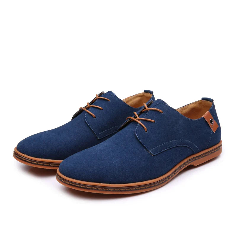 Men’s leather business casual shoes breathable matte finish spring wear